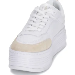 Best Calvin Klein Jeans - BOLD PLATF LOW LACE MIX ML BTW Blanc