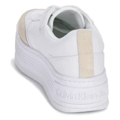 Best Calvin Klein Jeans - BOLD PLATF LOW LACE MIX ML BTW Blanc