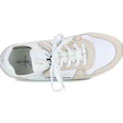 Clearance Calvin Klein Jeans - RUNNER SOCK LACEUP NY-LTH W Blanc