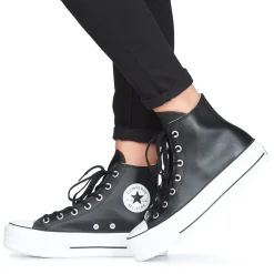 Best Converse - CHUCK TAYLOR ALL STAR LIFT CLEAN LEATHER HI Noir