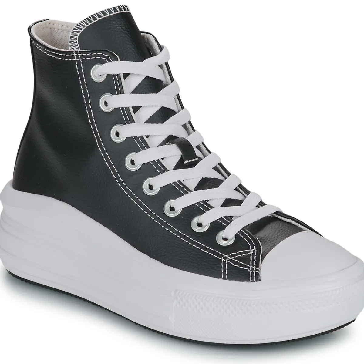 New Converse - CHUCK TAYLOR ALL STAR MOVE PLATFORM LEATHER Noir