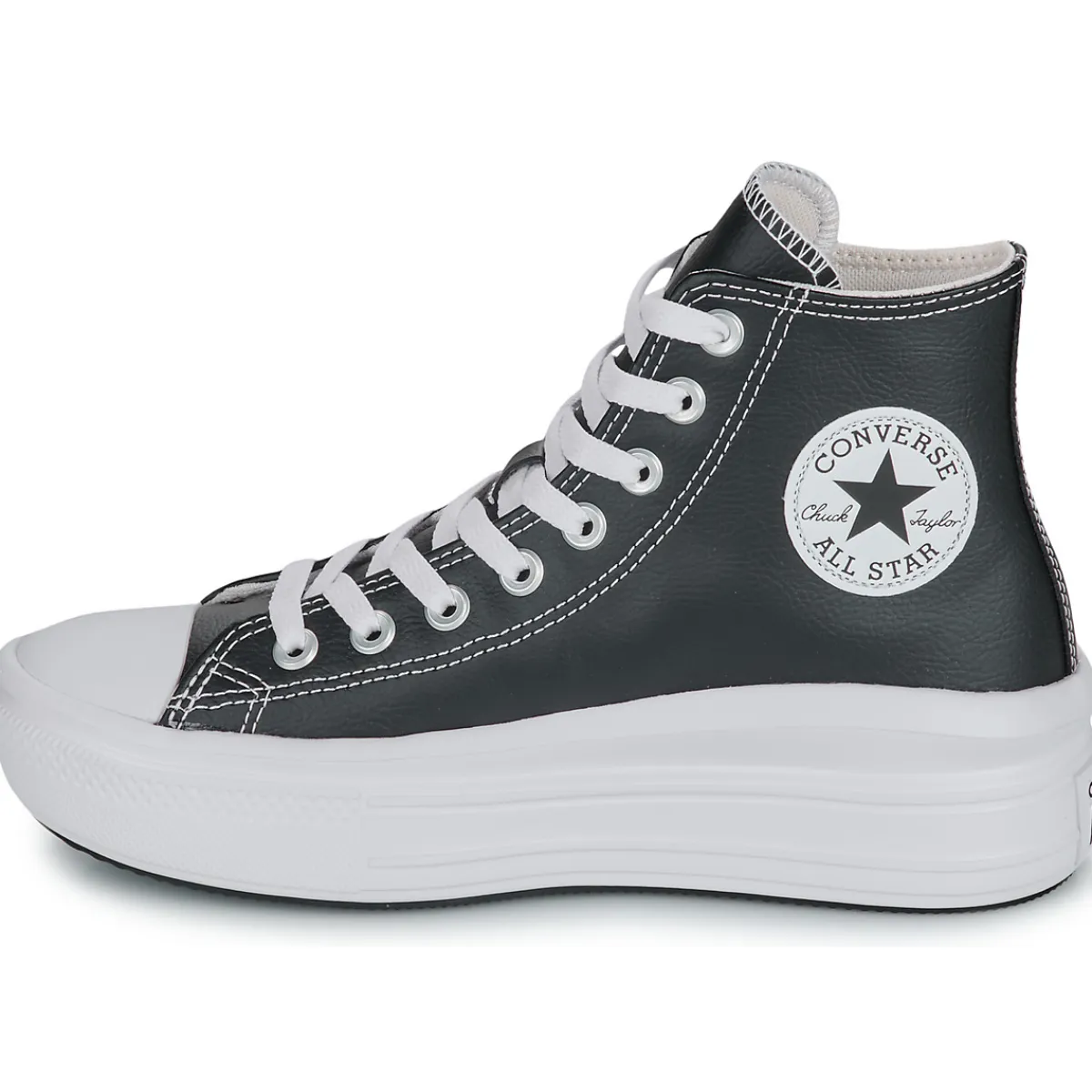 New Converse - CHUCK TAYLOR ALL STAR MOVE PLATFORM LEATHER Noir