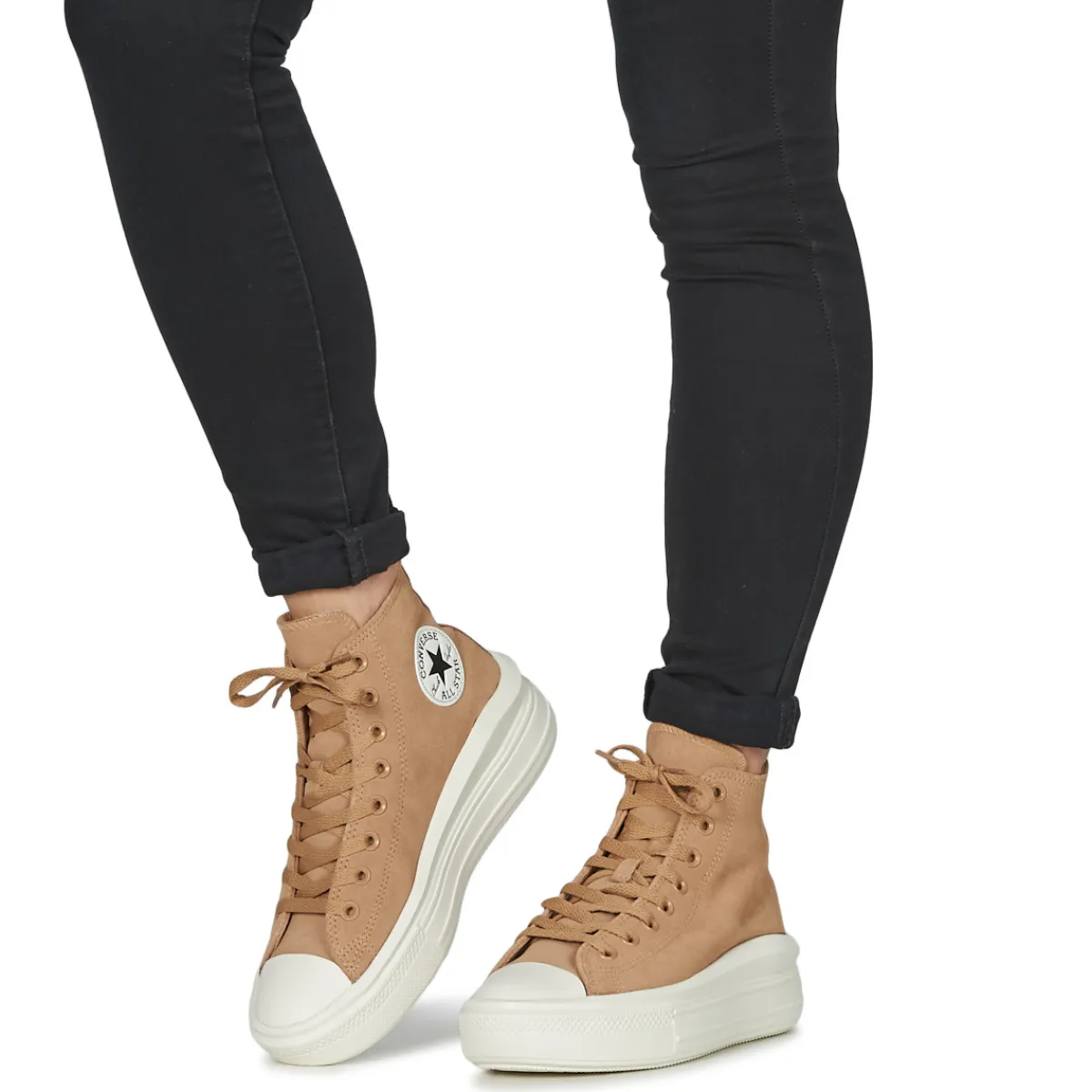 New Converse - CHUCK TAYLOR ALL STAR MOVE PLATFORM COLORFUL SUEDE Beige