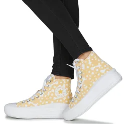 Online Converse - CHUCK TAYLOR ALL STAR MOVE FLORAL PLATFORM LO-FI CRAFT HI Jaune