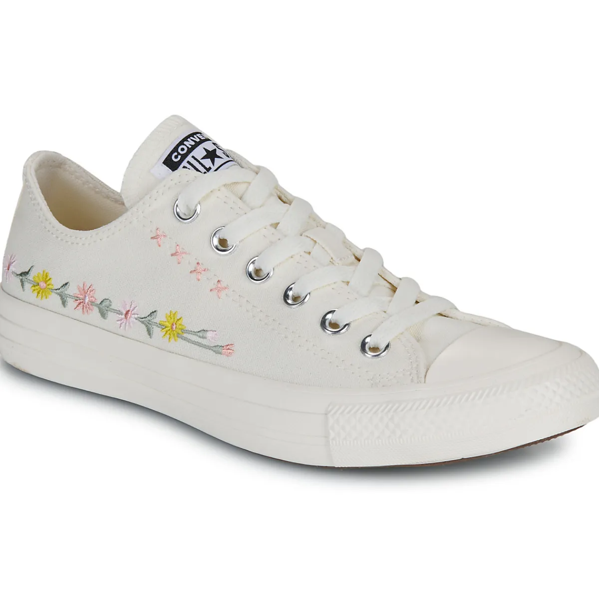Sale Converse - CHUCK TAYLOR ALL STAR EMBROIDERED FLOWERS Beige