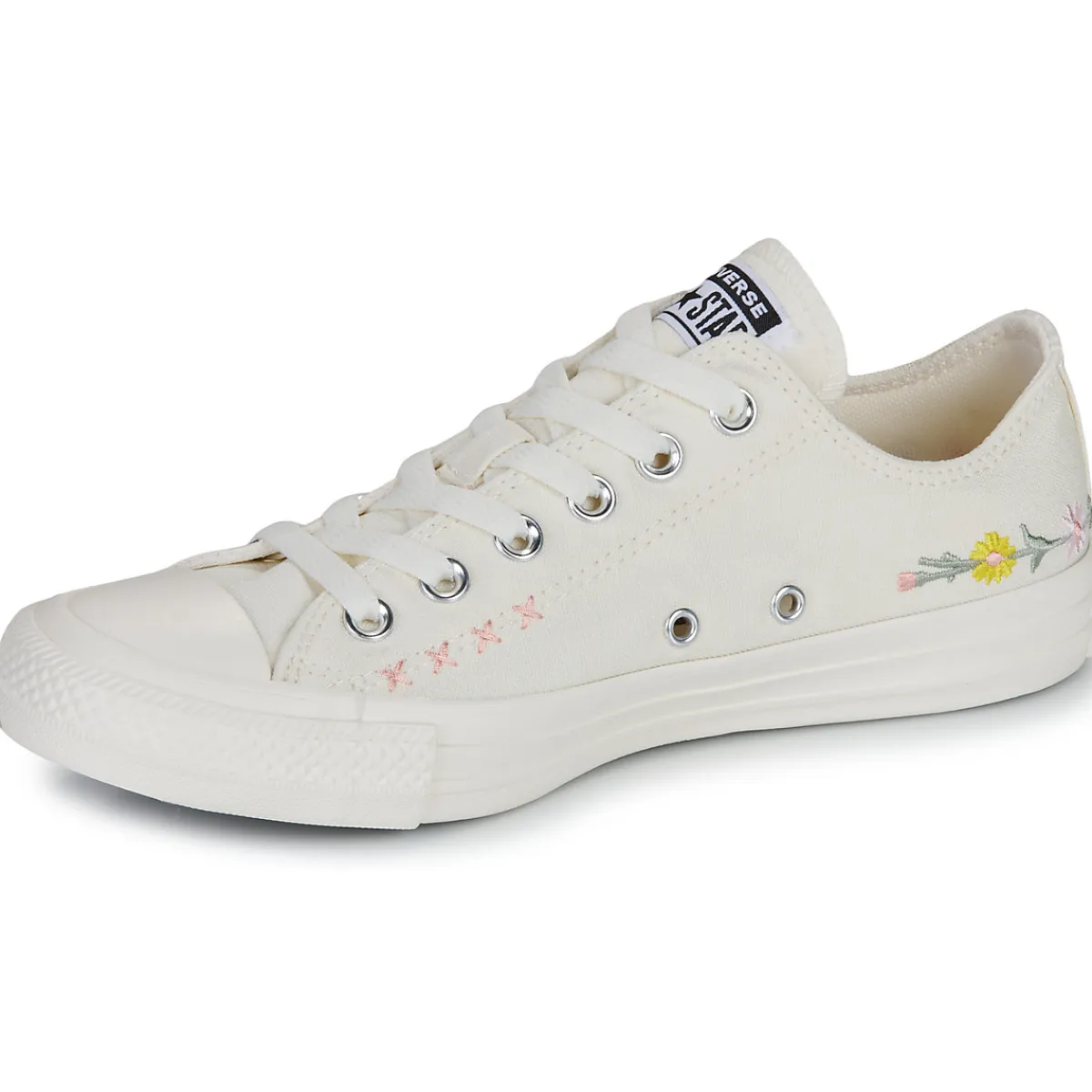 Sale Converse - CHUCK TAYLOR ALL STAR EMBROIDERED FLOWERS Beige