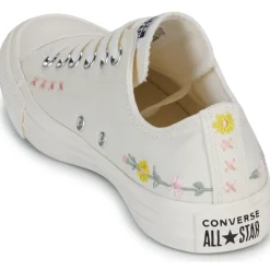 Sale Converse - CHUCK TAYLOR ALL STAR EMBROIDERED FLOWERS Beige