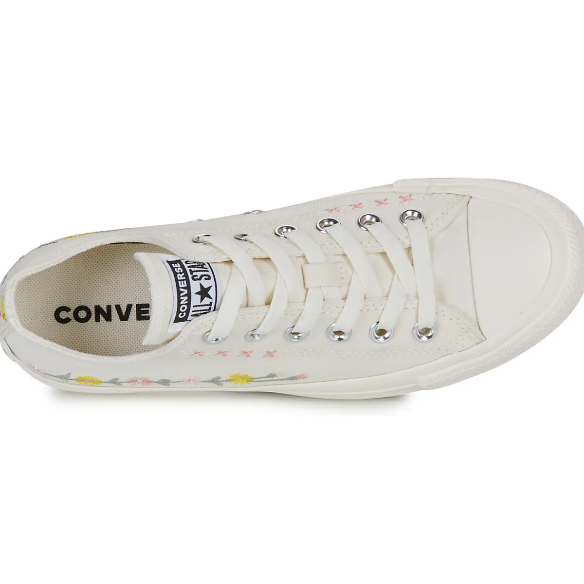 Sale Converse - CHUCK TAYLOR ALL STAR EMBROIDERED FLOWERS Beige