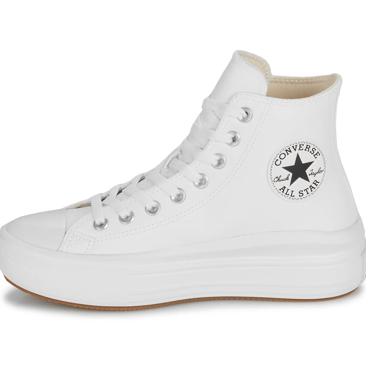 Best Converse - CHUCK TAYLOR ALL STAR MOVE PLATFORM LEATHER Blanc
