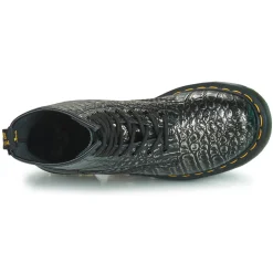 Hot Dr. Martens - 1460 GUNMETAL WILD CROC EMBOSS Noir