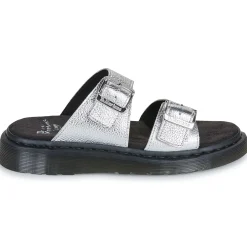 Online Dr. Martens - Josef Slide Silver Metallic Tumble Argenté
