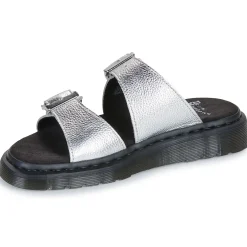 Online Dr. Martens - Josef Slide Silver Metallic Tumble Argenté