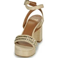 Clearance Exé Shoes - 619-ANCONA-RAFFIA--GOLD Beige