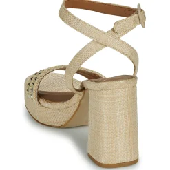 Clearance Exé Shoes - 619-ANCONA-RAFFIA--GOLD Beige