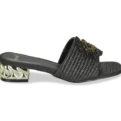 Clearance Exé Shoes - KATY-424-RAFFIA-BLACK Noir