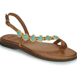Discount Exé Shoes - 530-MILOS-LEATHER-BROWN-TURQUOISE