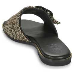 Best Exé Shoes - 556-ORO-RAFFIA-BLACK Noir