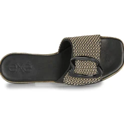 Best Exé Shoes - 556-ORO-RAFFIA-BLACK Noir
