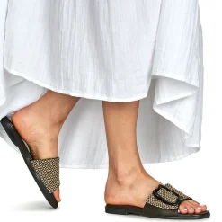 Best Exé Shoes - 556-ORO-RAFFIA-BLACK Noir