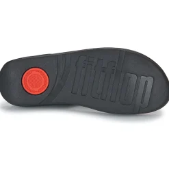 Clearance FitFlop - HALO METALLIC-TRIM TOE-POST SANDALS Noir