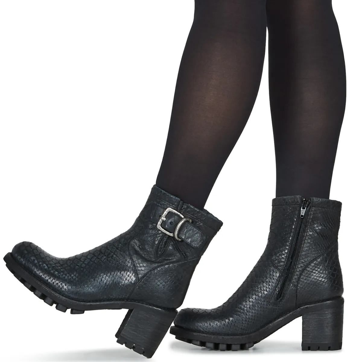 Discount Freelance - JUSTY 7 SMALL GERO BUCKLE Noir