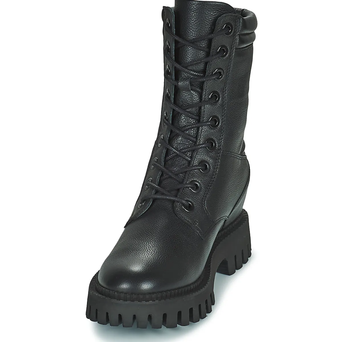Best Freelance - LUCY COMBAT LACE UP BOOT Noir