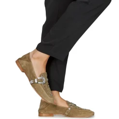 New Fru.it - 8679-586-CUOIO-NATURALE-VELOUR-PLANET Kaki