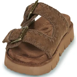 Clearance Mou - BIO SANDAL TWO BUCKLES MONOCHROME Marron