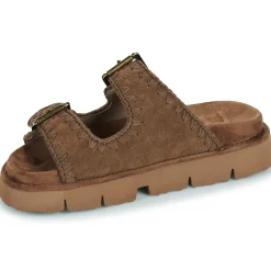 Clearance Mou - BIO SANDAL TWO BUCKLES MONOCHROME Marron