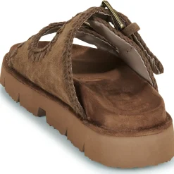 Clearance Mou - BIO SANDAL TWO BUCKLES MONOCHROME Marron