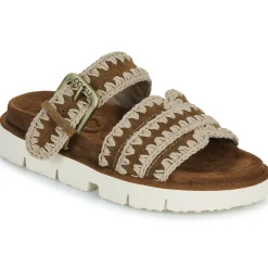 Best Mou - BIO TWO BUCKLES MULTI STITCH Marron