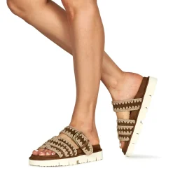 Best Mou - BIO TWO BUCKLES MULTI STITCH Marron