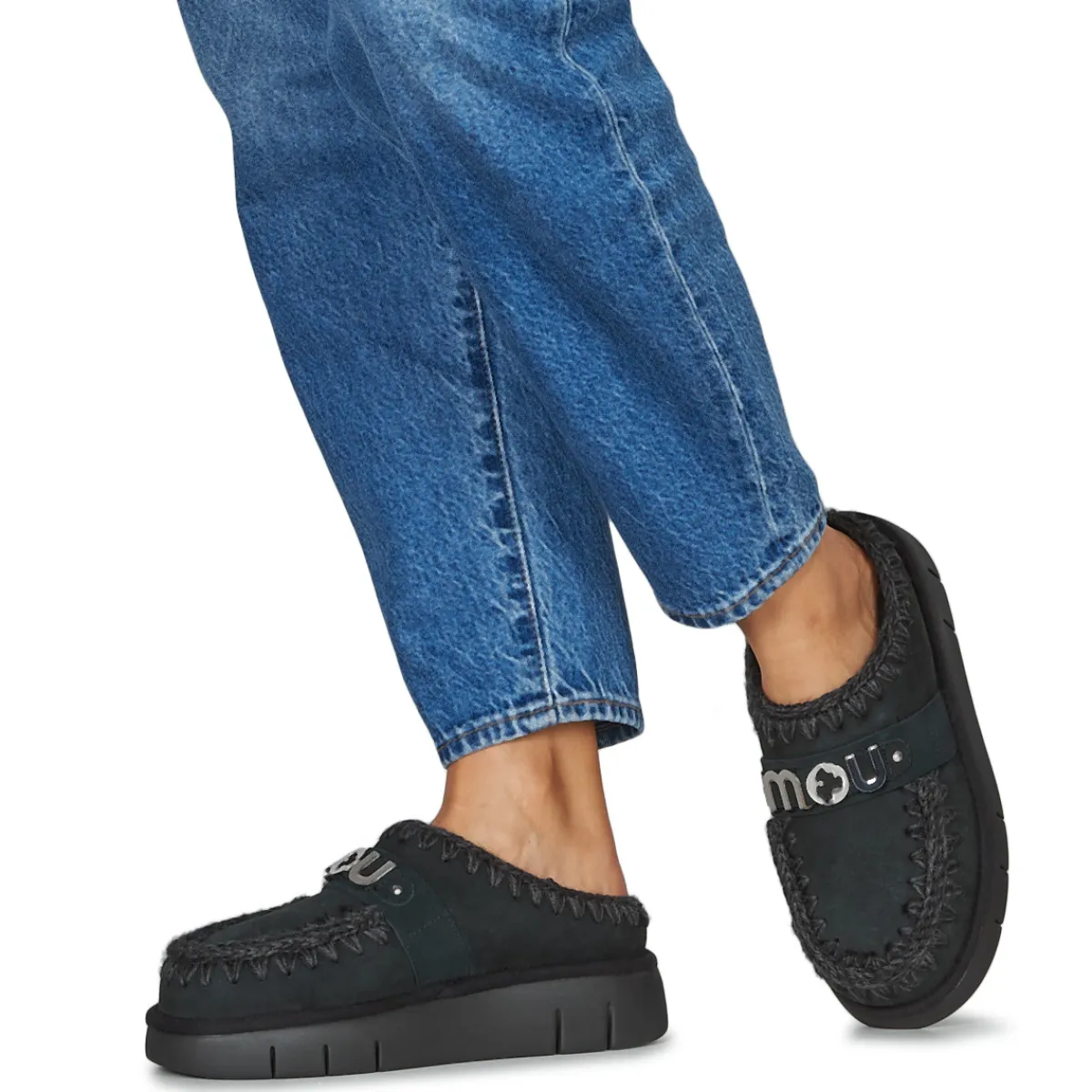 Outlet Mou - BOUNCE CLOG METAL LOGO Noir