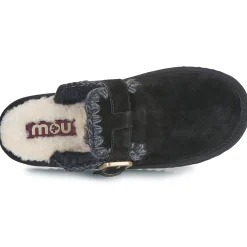 Discount Mou - SUEDE SHEEPSKIN CLOG ESKIMO Noir