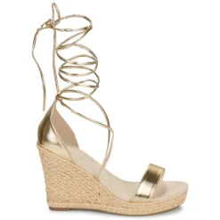 Only - ONLAMELIA-17 PU FOIL WRAP WEDGE HEEL Doré