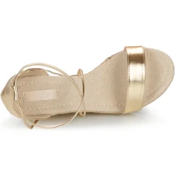 Only - ONLAMELIA-17 PU FOIL WRAP WEDGE HEEL Doré