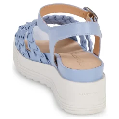 New Stonefly - PARKY 16 EMBOSSED S./NAPPA LTH Bleu