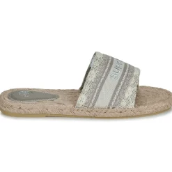 Clearance Superdry - Mules Compensées Style Espadrille En Toile Beige