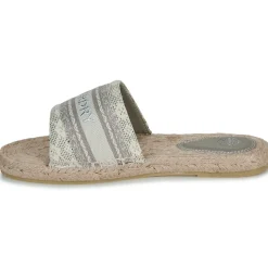 Clearance Superdry - Mules Compensées Style Espadrille En Toile Beige