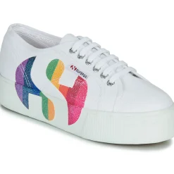 New Superga - 2790-COTWPRINTEDLOGOGLITTER Blanc