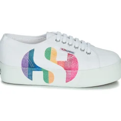 New Superga - 2790-COTWPRINTEDLOGOGLITTER Blanc