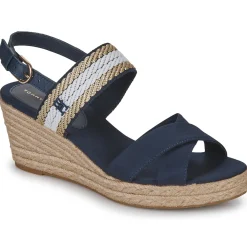 Clearance Tommy Hilfiger - GOLDEN WEBBING MID WEDGE Marine