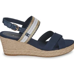 Clearance Tommy Hilfiger - GOLDEN WEBBING MID WEDGE Marine