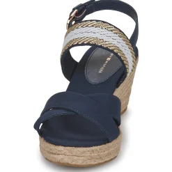 Clearance Tommy Hilfiger - GOLDEN WEBBING MID WEDGE Marine