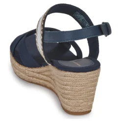 Clearance Tommy Hilfiger - GOLDEN WEBBING MID WEDGE Marine
