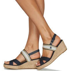 Clearance Tommy Hilfiger - GOLDEN WEBBING MID WEDGE Marine