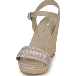 Discount Tommy Hilfiger - SEASONAL WEBBING WEDGE Beige