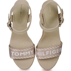 Discount Tommy Hilfiger - SEASONAL WEBBING WEDGE Beige